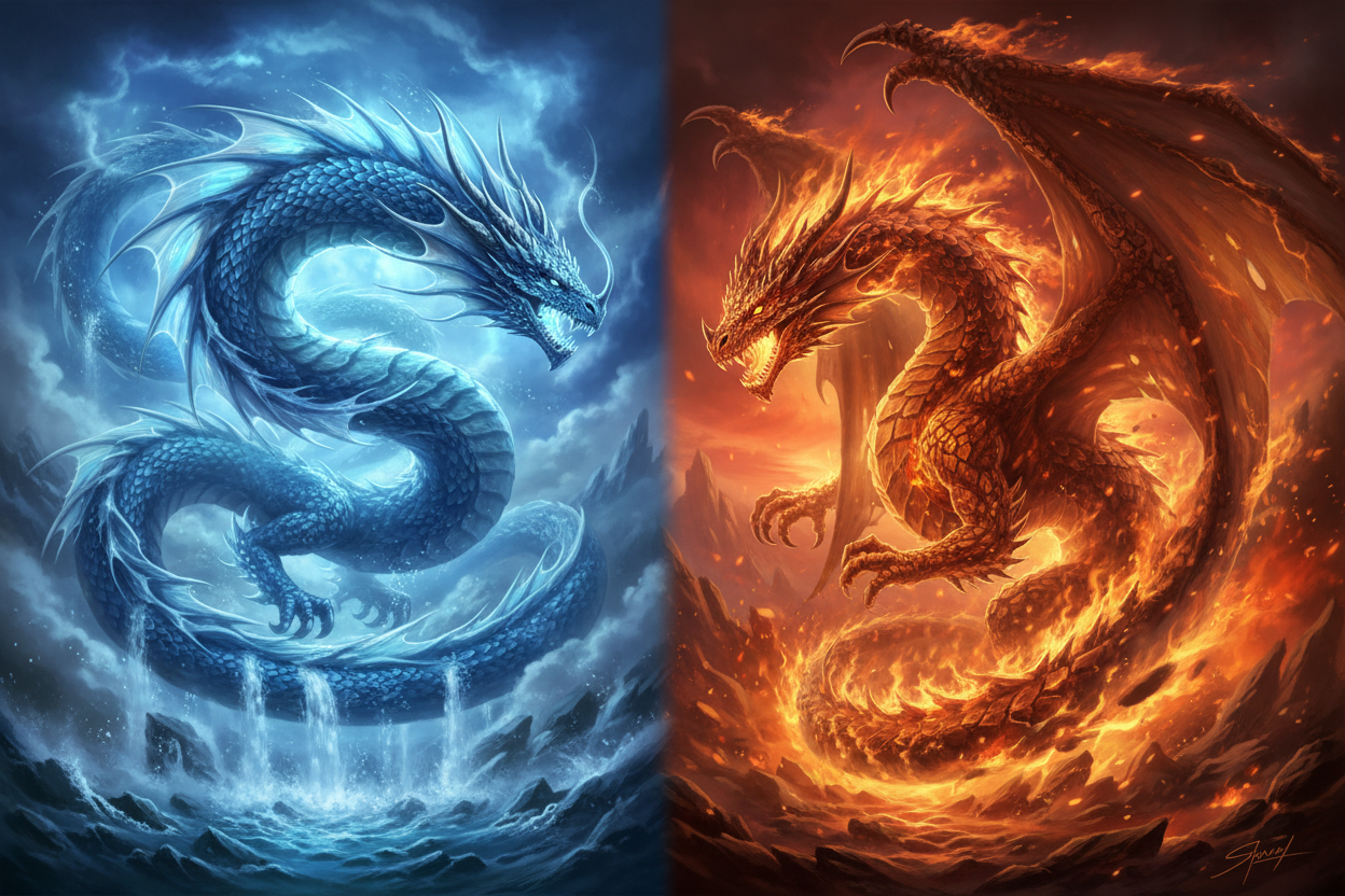 Cinematic Dragon Split Screen